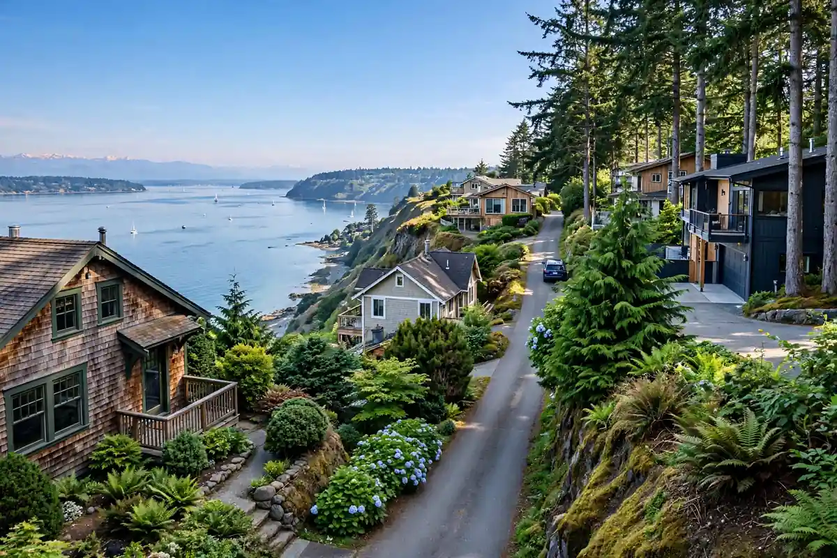 Casas de campo y ver casas sobre el agua en Picnic Point, WA
