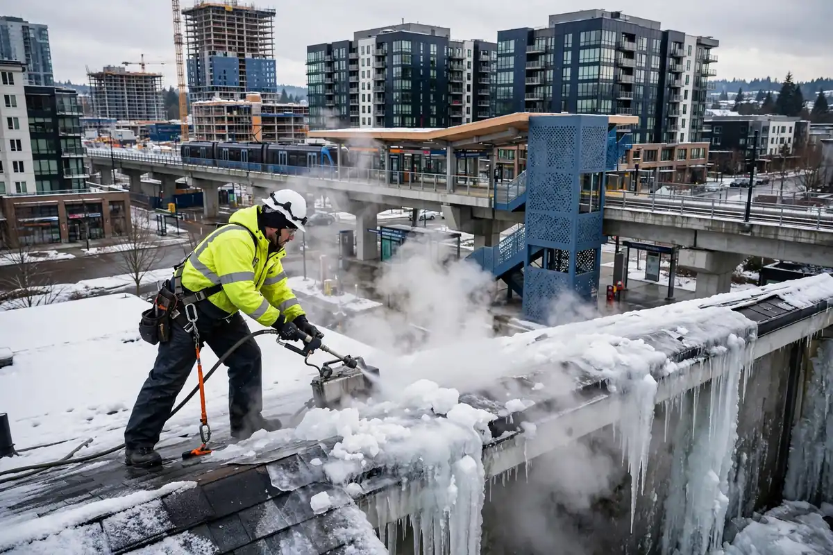 Reparación de fugas en la presa de hielo Downtown Lynnwood, Lynnwood, WA