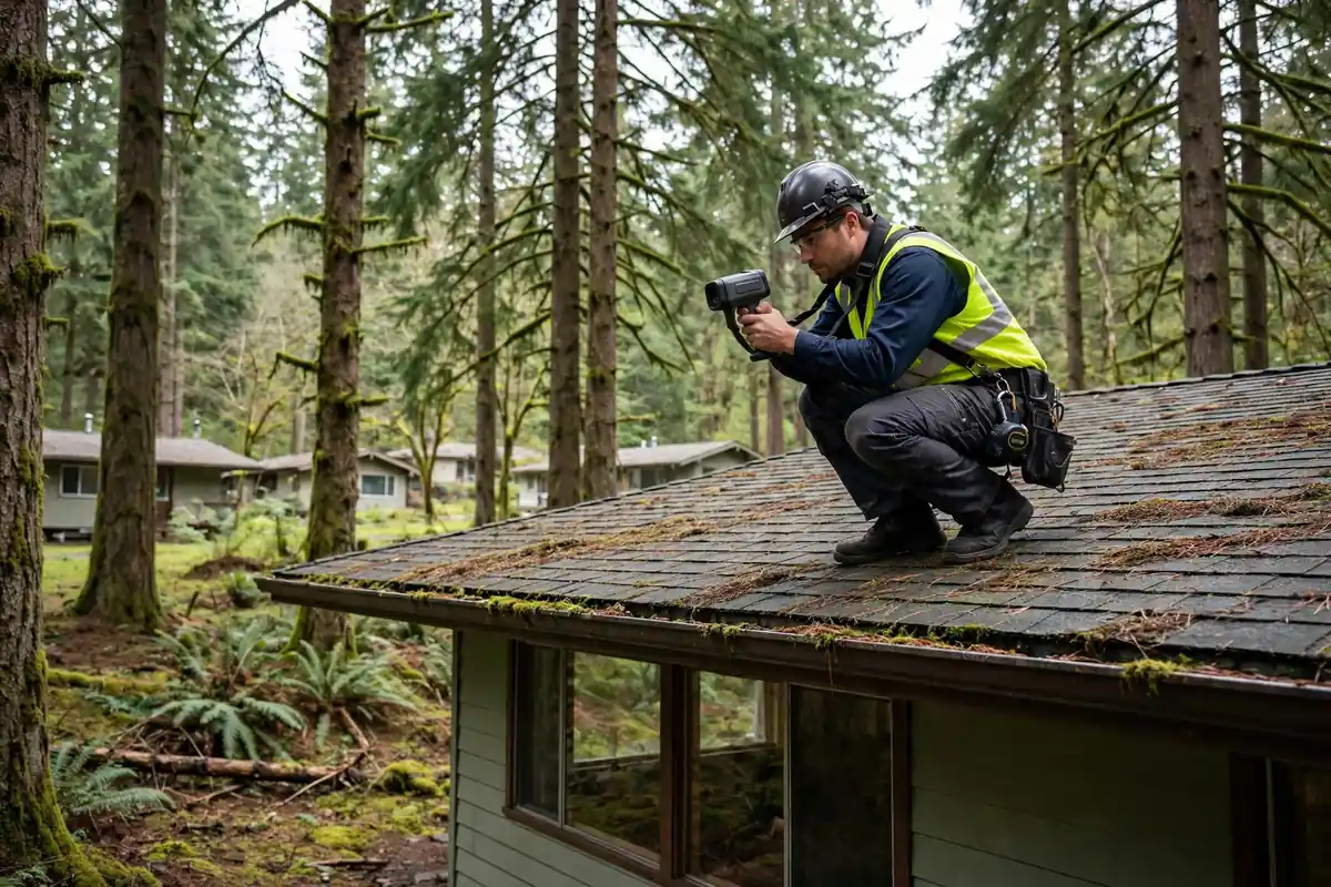 Detección de fugas en el techo en Brier, Lynnwood, WA