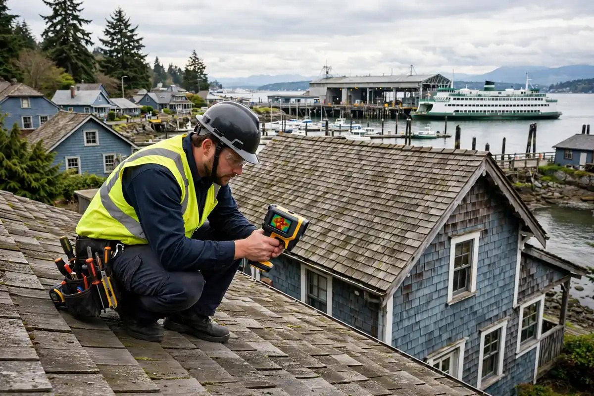 Detección de fugas en el techo en Edmonds, Lynnwood, WA