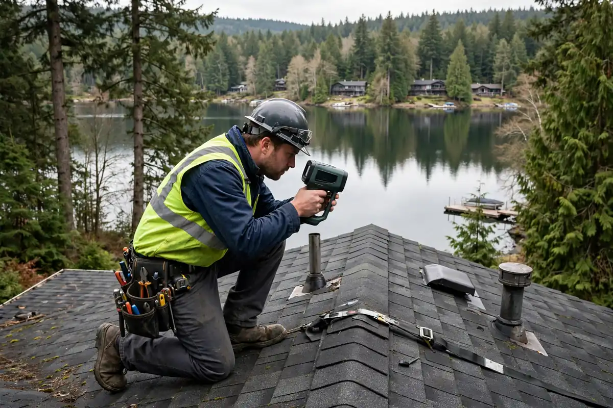 Detección de fugas en el techo en Lake Serene, Lynnwood, WA