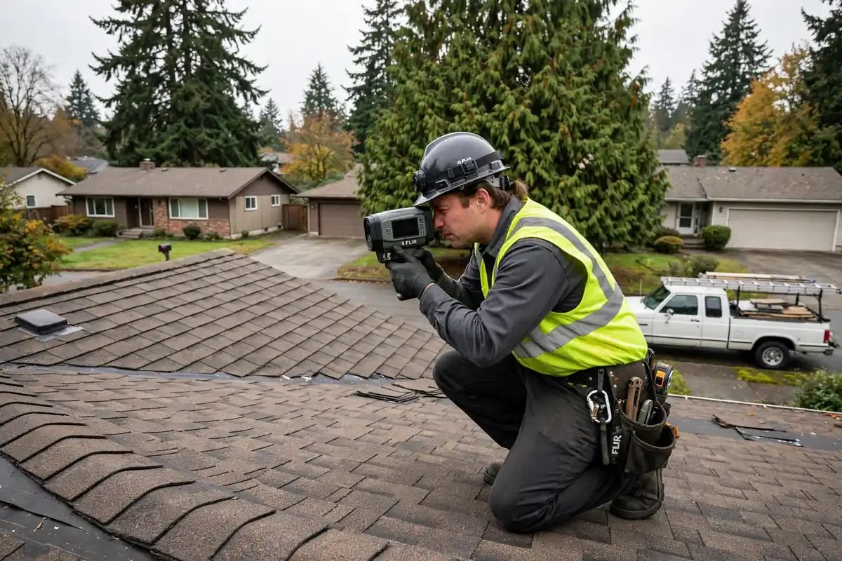 Detección de fugas en el techo en Martha Lake, Lynnwood, WA