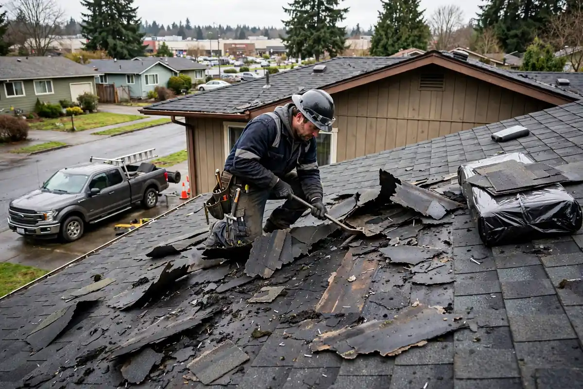 Reparación de fugas del techo de tejas en Alderwood, Lynnwood, WA