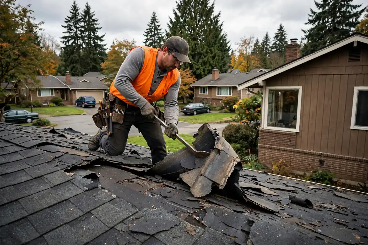 Reparación de fugas del techo de tejas en Martha Lake, Lynnwood, WA