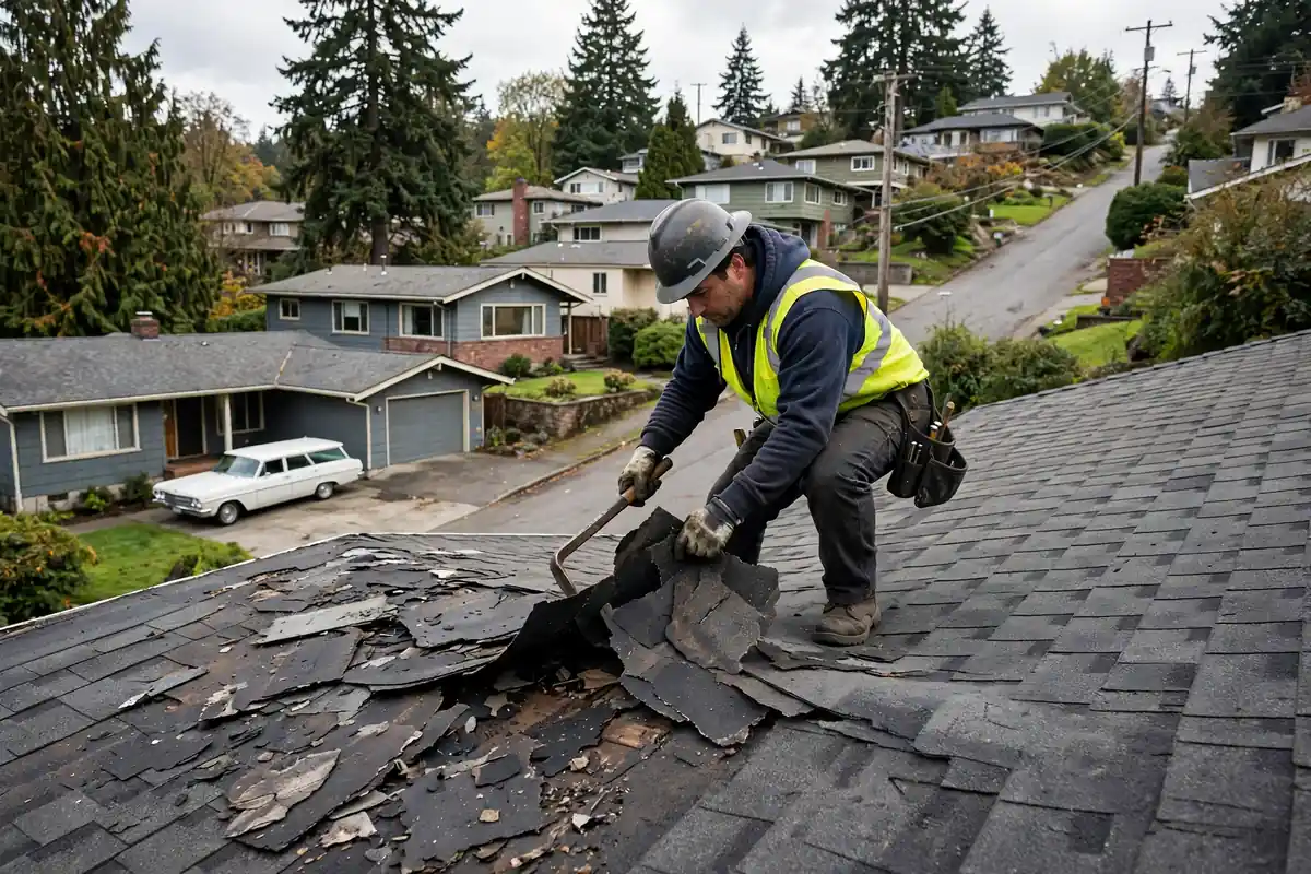Reparación de fugas del techo de tejas en Mountlake Terrace, Lynnwood, WA