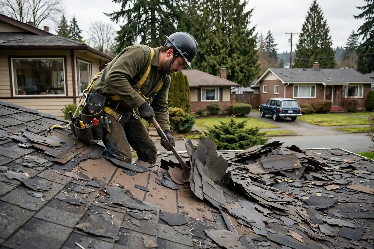 Reparación de fugas del techo de tejas en Westgate, Lynnwood, WA
