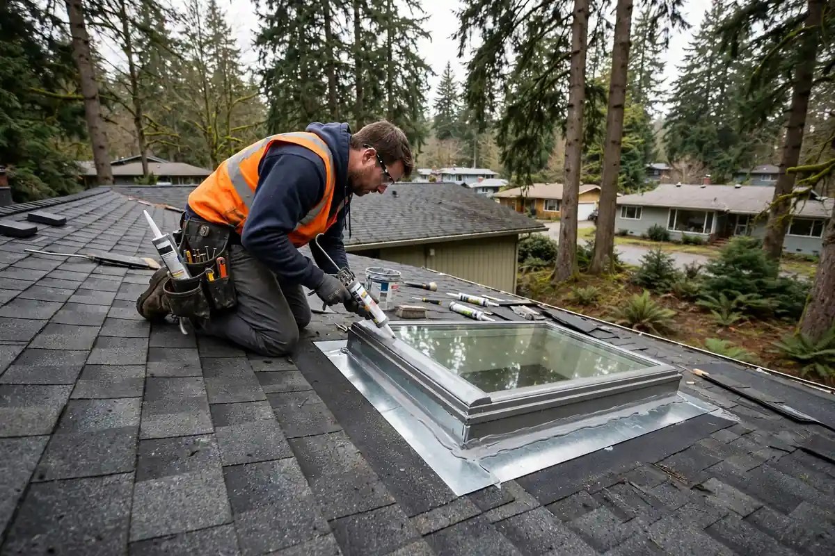 Reparación de fugas en la claraboya Brier, Lynnwood, WA