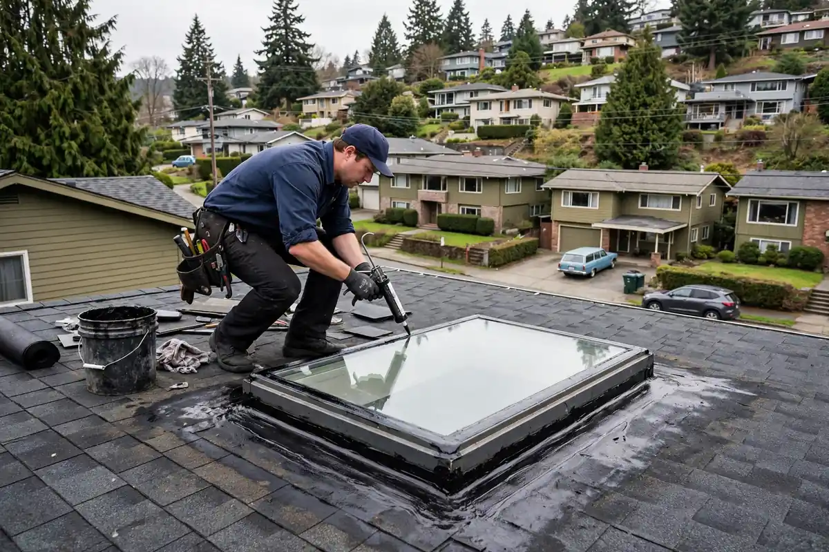 Reparación de fugas en la claraboya Mountlake Terrace, Lynnwood, WA