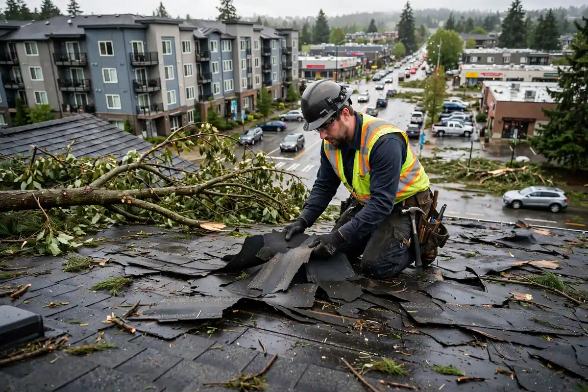 WashingtonCedar Valley,Lynnwood, reparación de fugas dañadas por la tormenta