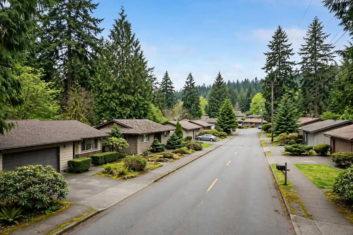 Se está instalando una nueva pasarela galvanizada en una junta de techo a pared en Lynnwood, WA